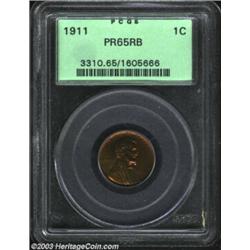 1911 1C PR65 Red and Brown PCGS....