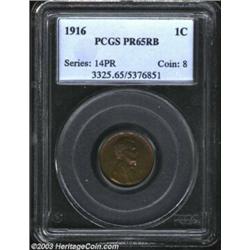 1916 1C PR65 Red and Brown PCGS....