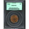 Image 1 : 1868 2C MS64 Red PCGS. Somewhat muted red color accents a sharp strike. There are a few small car...