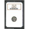 Image 1 : 1875 3CN PR64 NGC. The obverse is brightly mirrored with a prominent planchet flaw on Liberty's c...