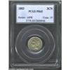 Image 1 : 1883 3CN PR65 PCGS. Subtle apricot and light gray patina adorns each side.<BR><I>From the Brian L...