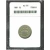 Image 1 : 1881 5C AU55 ANACS....