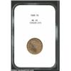 Image 1 : 1889 5C MS65 NGC. Rich bluish-steel and apricot toning with a deeper streak of russet on the reve...