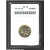 Image 1 : 1917-D 5C MS63 ANACS. Well defined with pleasing gold and blue colorations visible on each side.<...
