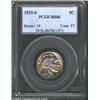 Image 1 : 1935-S 5C MS66 PCGS. Bright yellow-gold and steel-blue colors combine on each side to enhance thi...