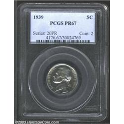 1939 5C Reverse of 1938 PR67 PCGS....