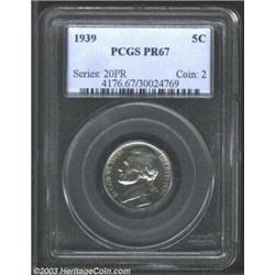 1939 5C Reverse of 1938 PR67 PCGS....