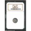 Image 1 : 1857 H10C MS64 NGC. Dappled gunmetal and golden toning forecasts originality on this frosty examp...