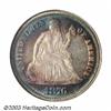 Image 1 : 1876 10C PR66 NGC. Ex: P. Kaufman. Type One Reverse, the only known hub variety of the proof 1876...
