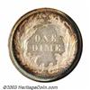 Image 2 : 1876 10C PR66 NGC. Ex: P. Kaufman. Type One Reverse, the only known hub variety of the proof 1876...