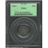 Image 1 : 1881 10C PR64 PCGS. Deep gray and blue shades have accumulated over the years, the reverse is a b...