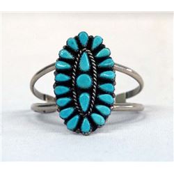 Navajo Sterling Silver Turquoise Child's Bracelet