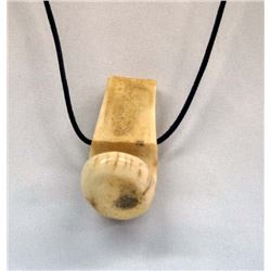 South Pacific Carved Horn Pendant Necklace