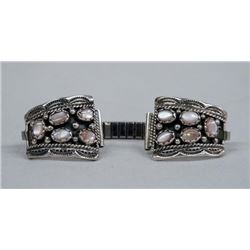 Navajo Sterling Pink Mother of Pearl Watch Band