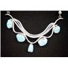 Image 2 : Navajo Silver Kingman Turquoise Necklace