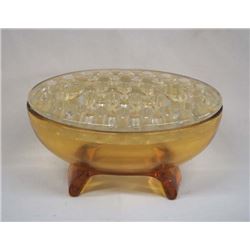 Vintage Viking Glass Oval Flower Frog