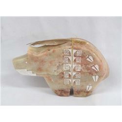 Navajo Alabaster Bear Fetish by R. & S. Silver