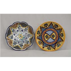 Pr of Talavera Pottery Plates