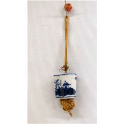 Antique Delft Lamp/Curtain Pull