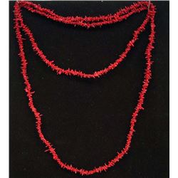 Vintage Red Coral Bead Necklace