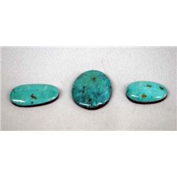 Collection of 3 Bisbee Blue Turquoise Doublets