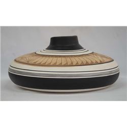1990 Navajo Incised Pottery Jar by Huskeniene