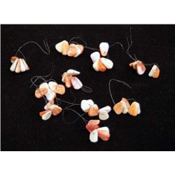 Navajo Red & White Shell Corn Beads