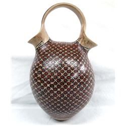 Mata Ortiz Polychrome Wedding Vase by Manuel Mora