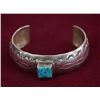 Image 1 : Large Navajo Sterling Silver & Turquoise Bracelet