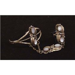 Navajo 12Kt GF on Sterling Silver Slave Bracelet