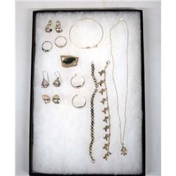 Collection of Sterling Silver Jewelry.