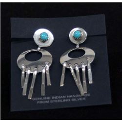 Navajo Sterling Silver Turquoise Earrings