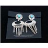 Image 2 : Navajo Sterling Silver Turquoise Earrings