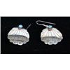 Image 3 : Navajo Sterling Silver Turquoise Earrings