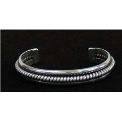 Navajo Sterling Silver Cuff Bracelet by Tahe