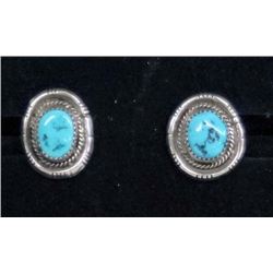 Navajo Sterling Turquoise Earrings