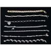 Image 2 : Collection of 7 Sterling Silver Bracelets