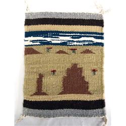 Miniature Navajo Pictorial Textile Rug