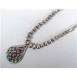 Navajo Old Pawn Necklace by E. Yazzie