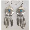 Image 1 : Navajo Sterling Silver Turquoise Earrings
