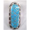 Image 1 : Dynamic Zuni Silver Turquoise Ring by Haloo, Sz 10