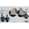 Image 2 : 10 Pr Sterling Silver Earrings, Multi-Stone