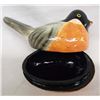 Image 3 : Papier Mache' Bird Shaped Lidded Trinket Box