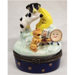 Cow Jumped Over the Moon Porcelain Trinket Box