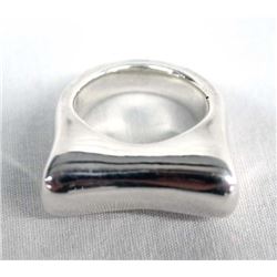Modernistic Sterling Silver Ring, Size 7