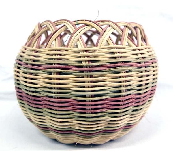 Vintage Cherokee Buck Brush Basket by Mary Foreman