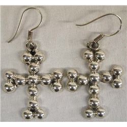 Mexican Sterling Silver Cross Earrings