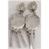 Image 2 : Navajo Silver Mother of Pearl Clip-On Earrings