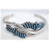 Image 1 : Zuni Sterling Needlepoint Turquoise Bracelet