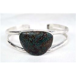 Vintage Navajo Silver on Copper Turquoise Bracelet